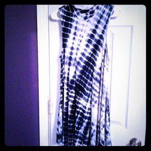 Navy Tie Dye Boutique Style Dress